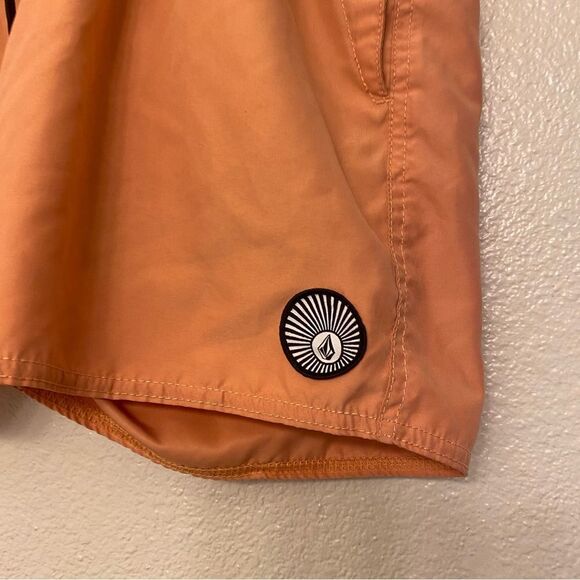 VOLCOM mens center trunks turbo orange Board shorts Surf Swimsuit trunks 6” S - Picture 7 of 11